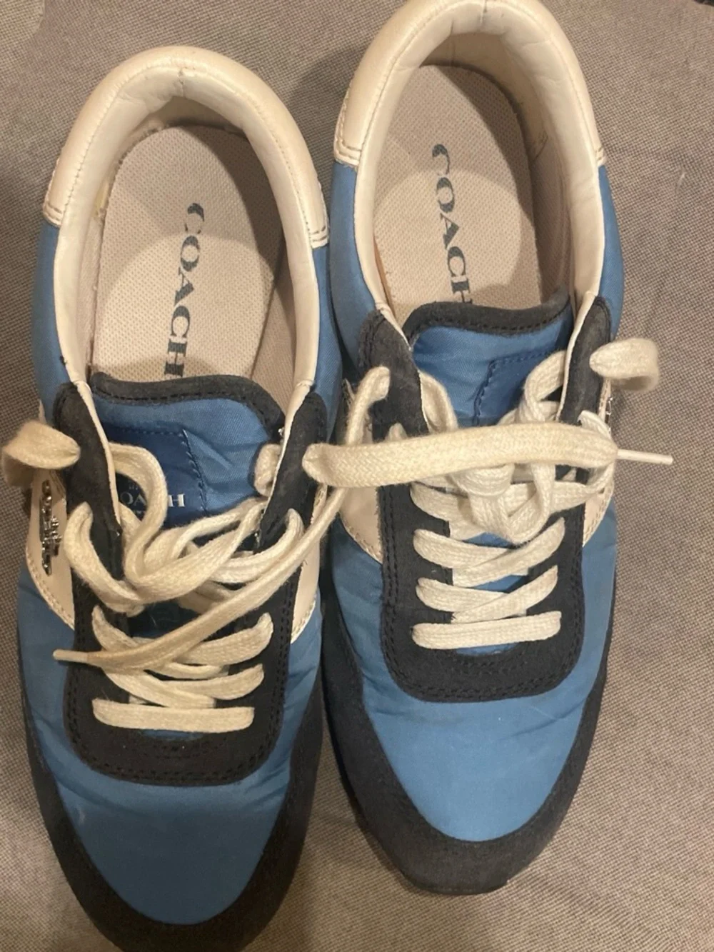 Coach W Blue & White Low-Top Sneaker